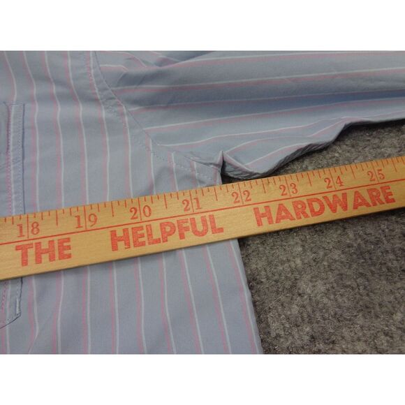 Rohan Shirt Mens M Blue Pink Striped Long Sleeve Performance Worldview - Picture 7 of 10